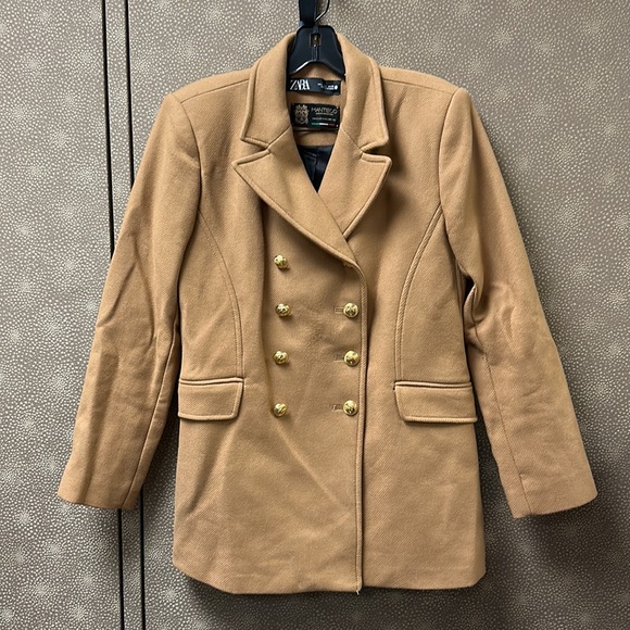 🔥🔥🔥Zara Wool Blended Double Breasted Coat Jacket - Picture 10 of 16